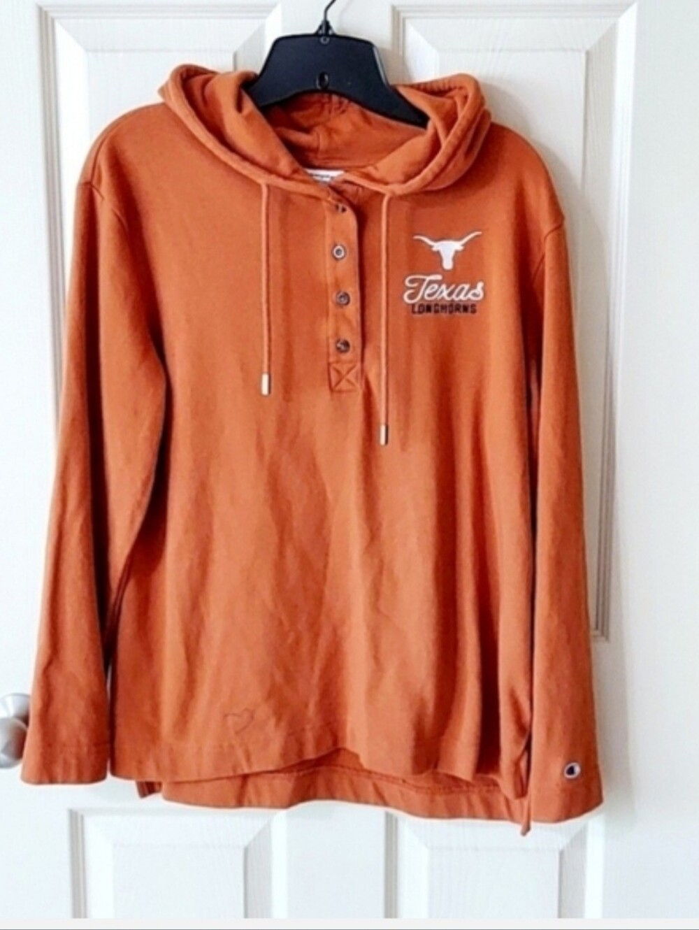 Vintage Women's Champion Texas Longhorns Botton Up Hoodie SZ L